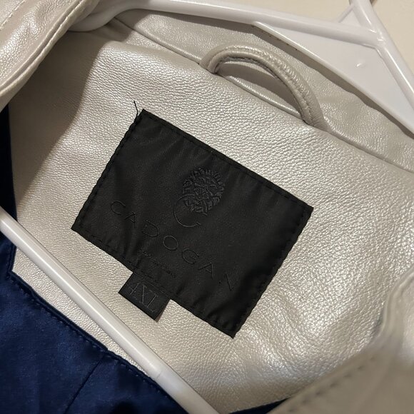 Cadogan off white lambskin moto jacket - Picture 6 of 6